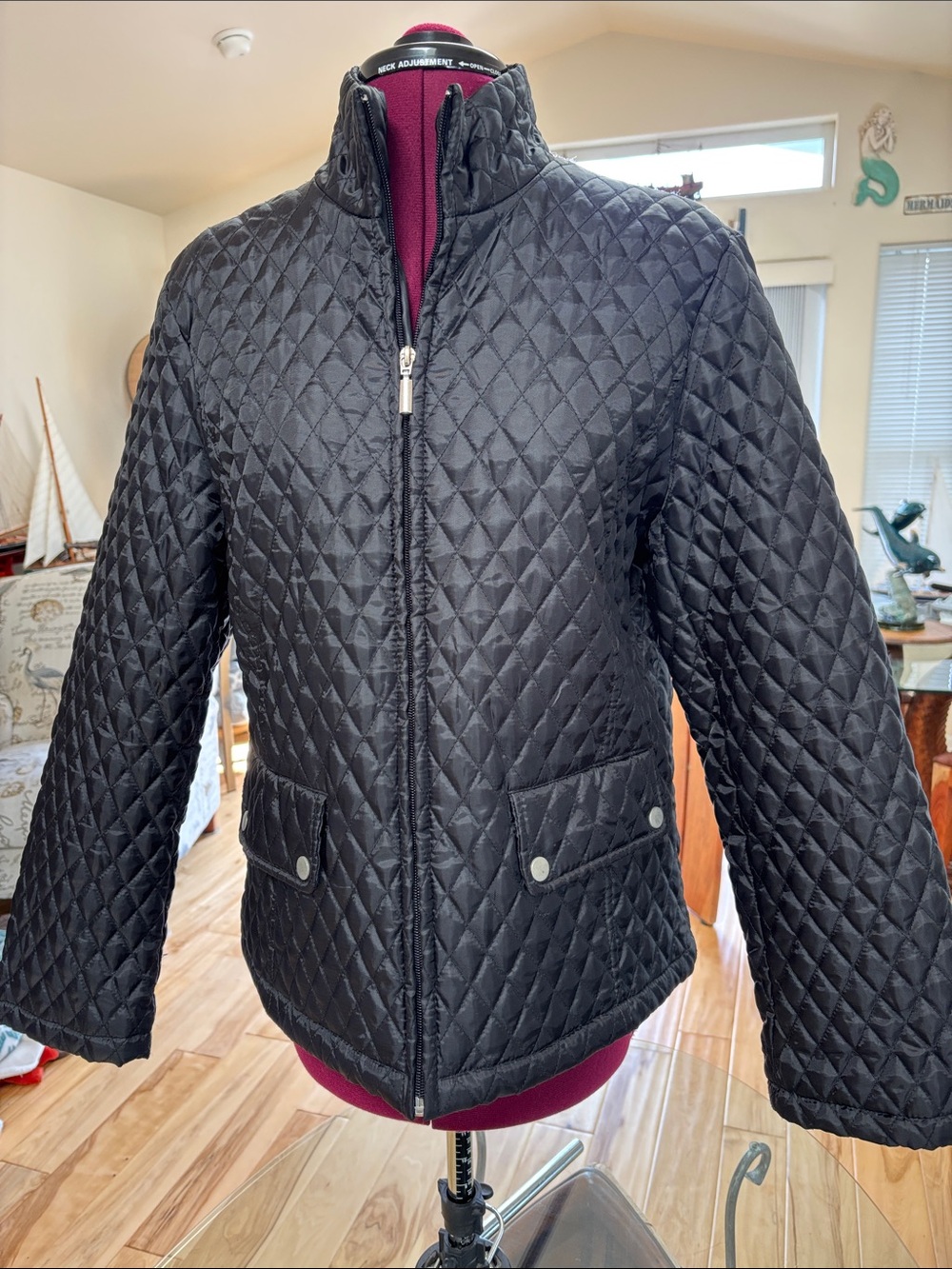 Jane Ashley Black Quilted Puffer Jacket